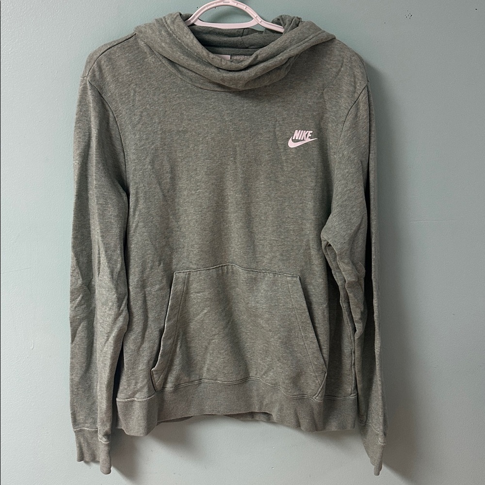 Nike Women's Heather Gray Cowl Neck Sweater